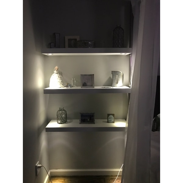 Top Product Reviews For Inplace Wall Mounted White Floating Shelf Wall Mounted White Floating Shelf