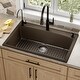 preview thumbnail 4 of 82, Karran Drop-In Quartz 33 in. 1-Hole Single Bowl Kitchen Sink Kit