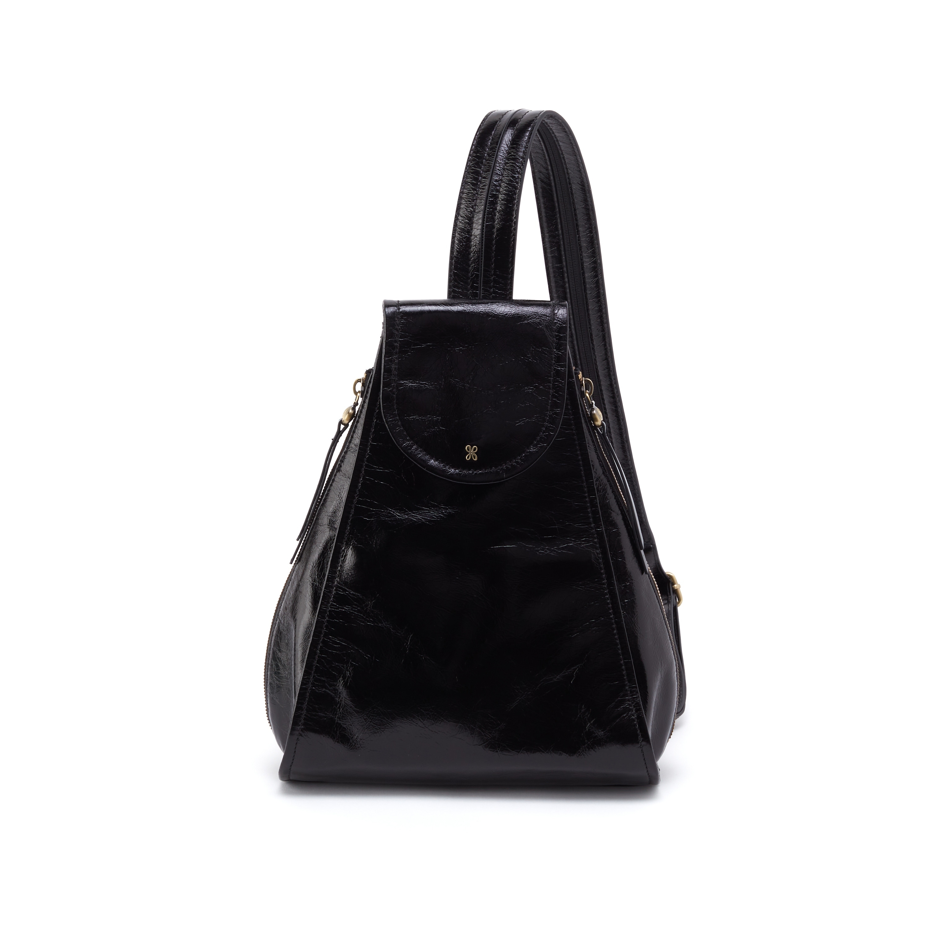 Vintage Hobo International Betta Venice Black Leather Sling Backpack Bag Retro Vintage Hobo International Black Leather Backpack | eBay main image 3
