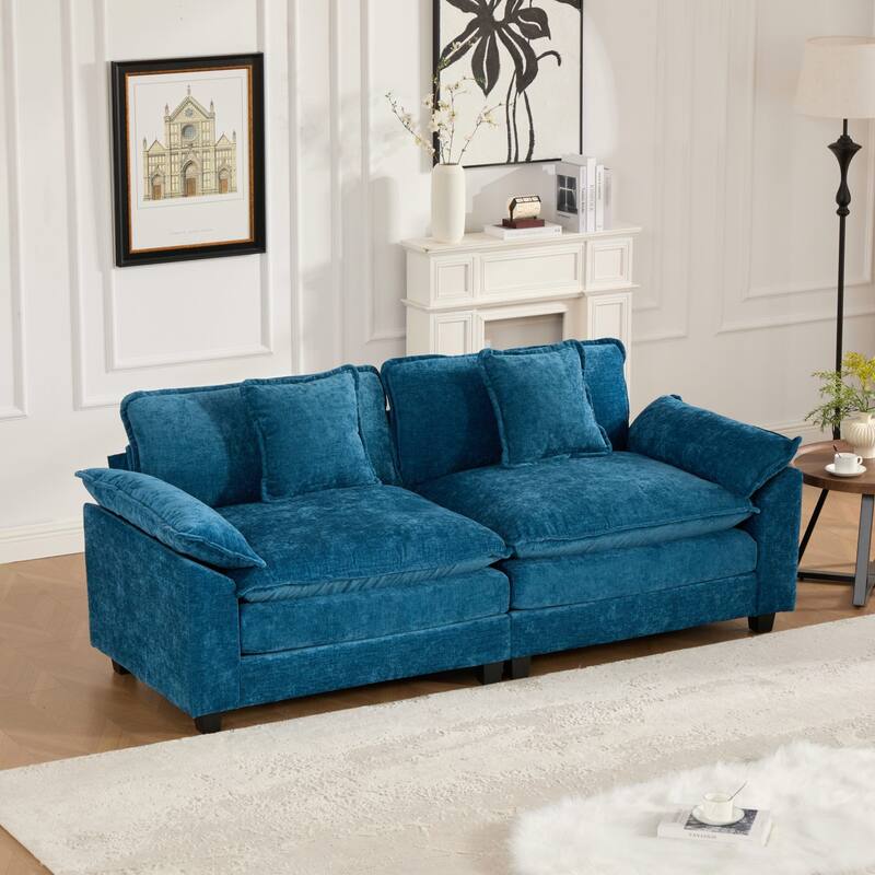 Wider Armrest LoveSeat (Ottoman is not included), Modern Sectional Couch, for Living Room Bedroom and Apartment