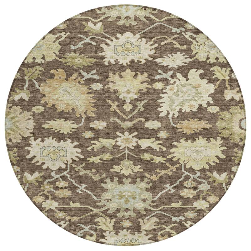 HomeRoots Floral Traditional Rectangle Outdoor Rug