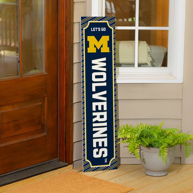 47" Double Sided Seasonal Porch Leaner, University Of Michigan - 47" x 11.25"