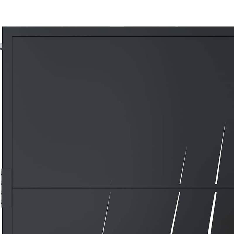 vidaXL Garden Gate Anthracite 39.4x59.1" Steel Grass Design - 43.3 x 61.0"