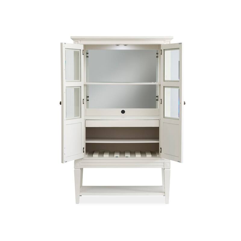 Magnussen Home Willowbrook Egg Shell White Display Cabinet - 40''W x 18''D x 66''H