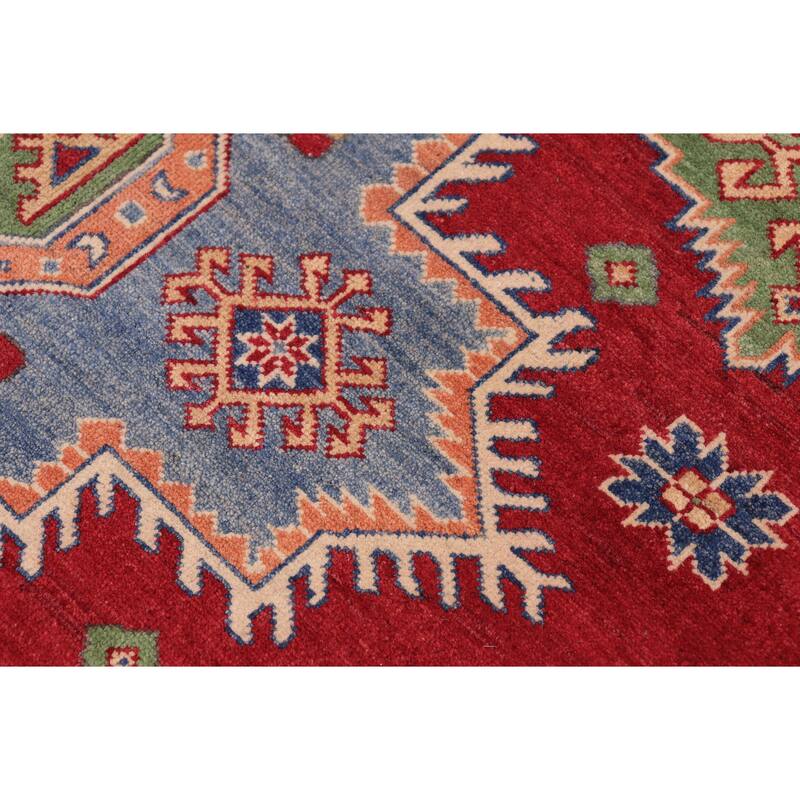 Rustic Kazak Santiago Red/Beige Wool Rug - 8'1'' x 9'8''