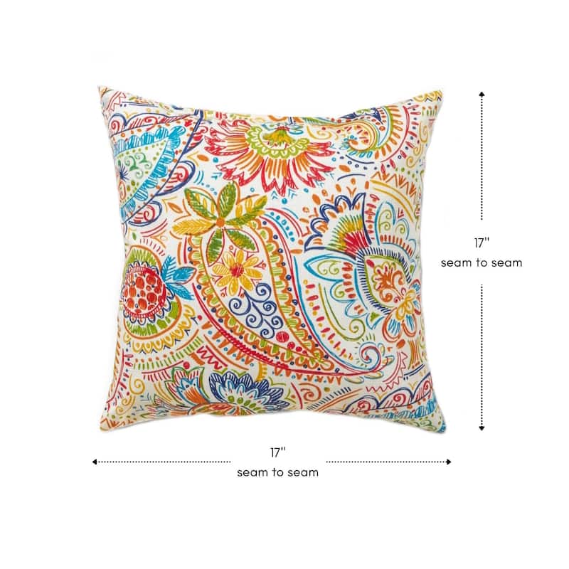 Painted Paisley Outdoor Throw Pillow (Set of 2) by Greendale Home Fashions