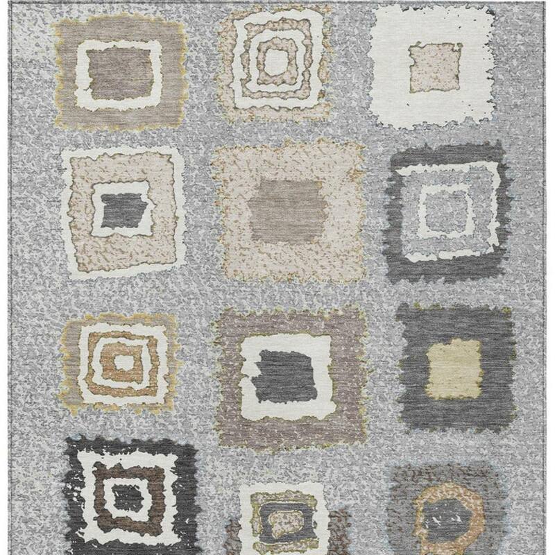 HomeRoots Geometric Transitional Rectangle Outdoor Rug