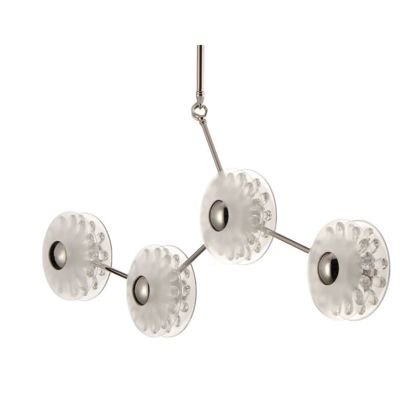 Studio M SM23874 Peony 4 Light 40" Wide LED Abstract Linear Pendant - Polished Nickel