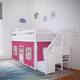 Option White with Pink/White Curtain