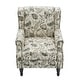 preview thumbnail 80 of 80, Mid-Century Modern Linen/ Vegan Leather Wing Back Accent Chair