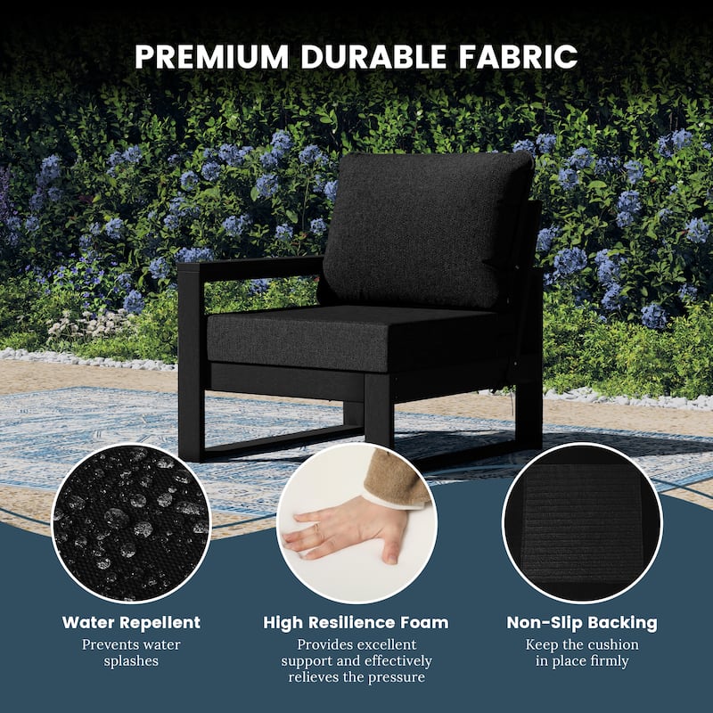 Endless Outdoor Patio Sofa with Black Frame