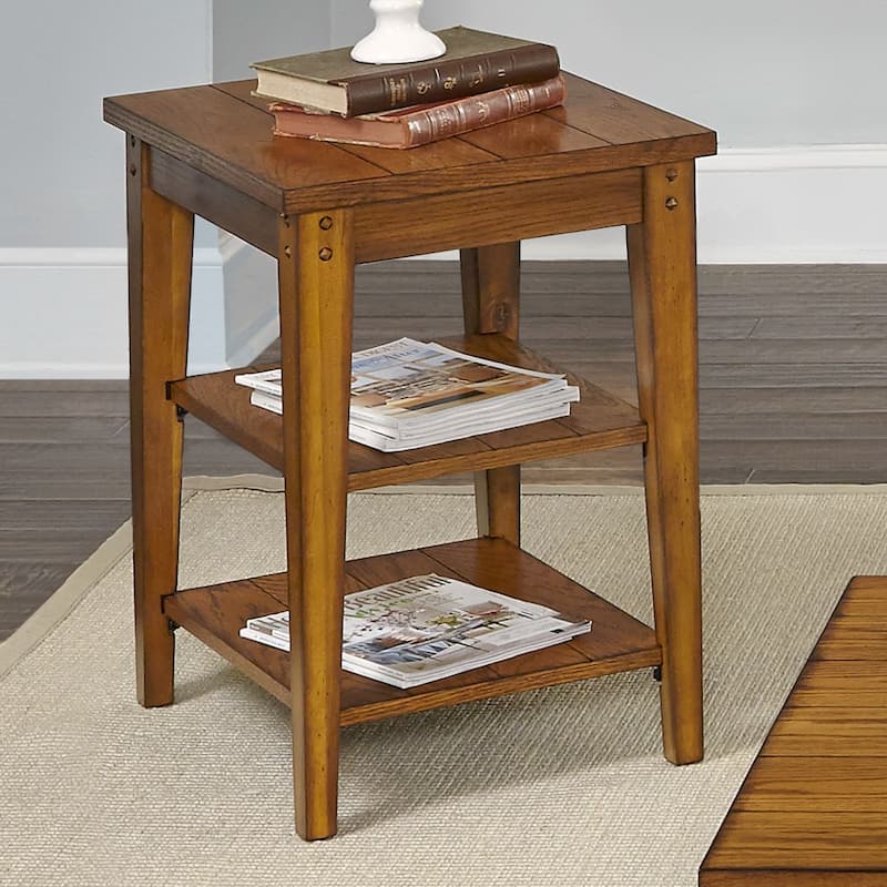 Lake House Oak Tiered Table - Wood