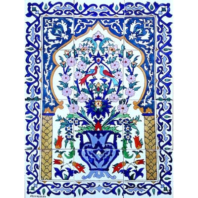 18x24 Moroccan Arch Design Backsplash 12pc Mosaic Tile Wall Mural