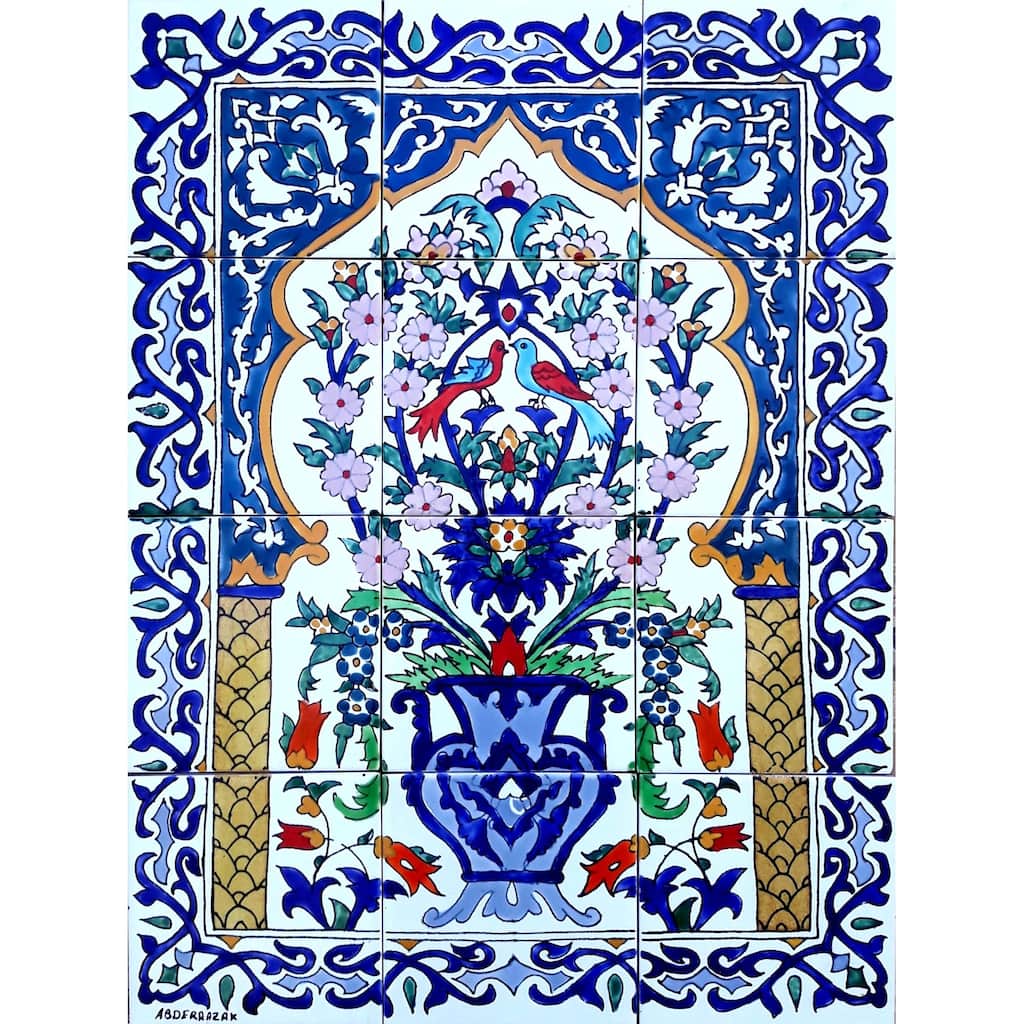 18x24 Moroccan Arch Design Backsplash 12pc Mosaic Tile Wall Mural