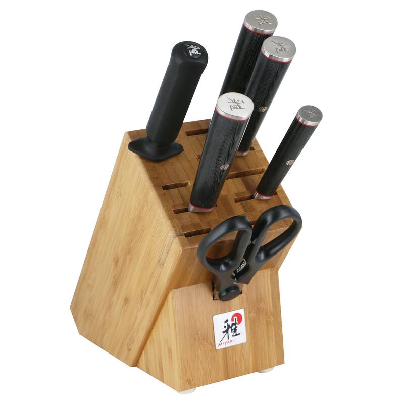 Miyabi Kaizen II 7-pc Knife Block Set - Stainless Steel - 7 Piece - 7-pc