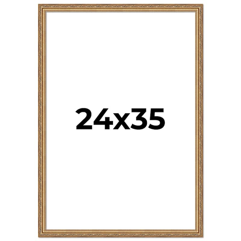 24x35 Frame Red Solid Wood Picture Frame Width 1.75 Inches | Interior Frame Depth 1 13/16 Inches