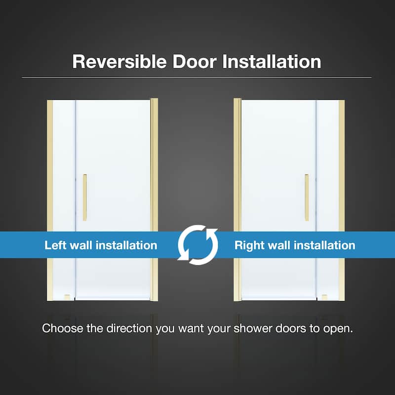 Pasadena Alcove Frameless Pivot Shower Door, 2025