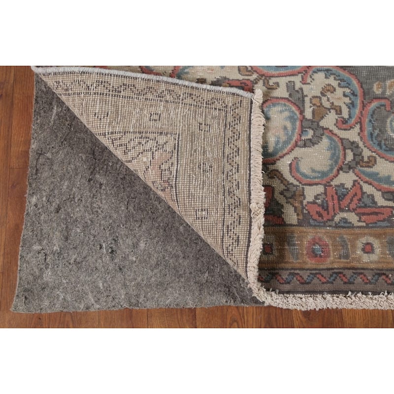 Brown Tabriz Persian Vintage Area Rug Handmade Oriental Wool Carpet - 7'8"x 11'1"