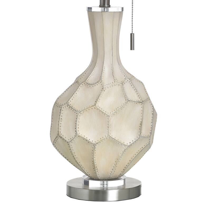 StyleCraft Poly Table Lamp - Buzet Ivory - White Shade