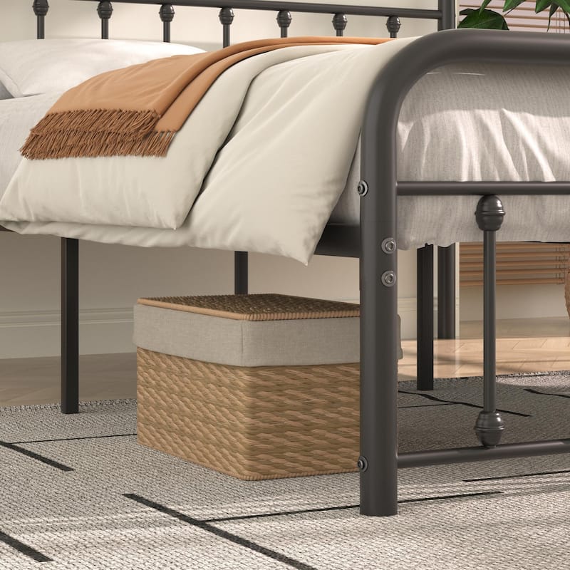 Javlergo Modern Platform Bed Frame Twin/Full/Queen/King Size Metal Bed with Headboard and Footboard