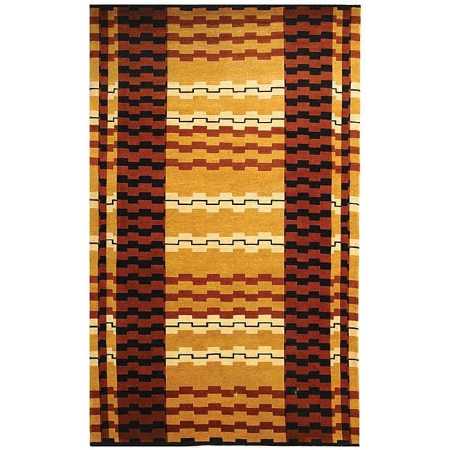 SAFAVIEH Hand-knotted La Carta Pile Maili Modern Wool Rug - 4' x 6' - Assorted