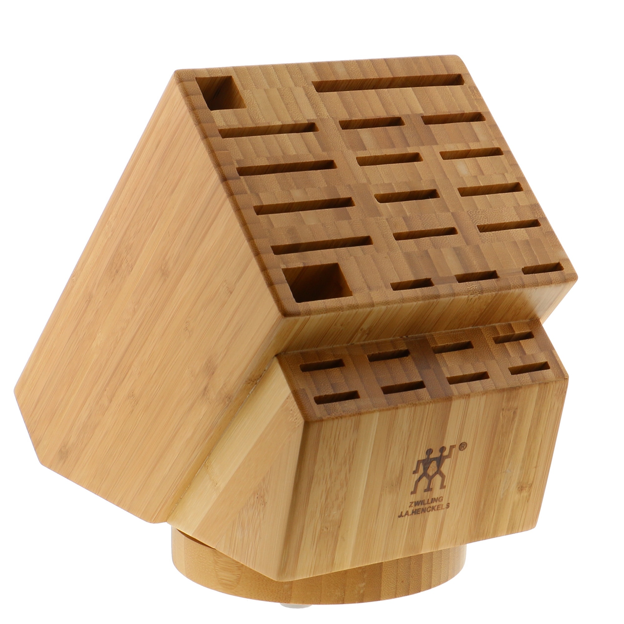 Deluxe Universal Knife Block with Slots Bamboo Knife Holder