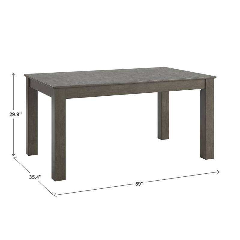 Harstad 60" Wood Finish Parson Dining Set by iNSPIRE Q Modern