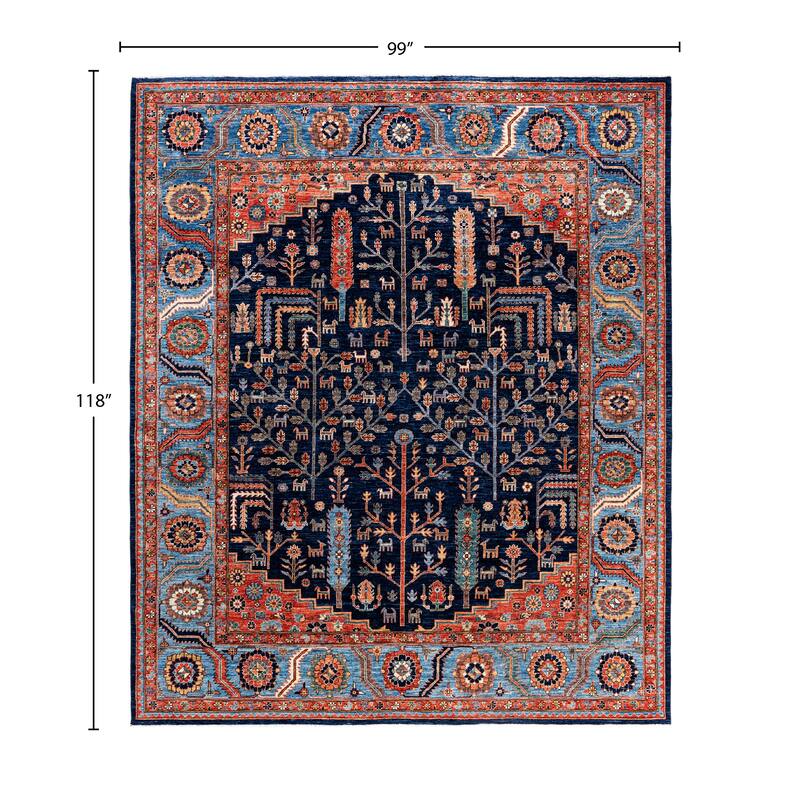 Serapi One-of-a-Kind Hand-Knotted Area Rug - Blue - 8' 3" x 9' 10"