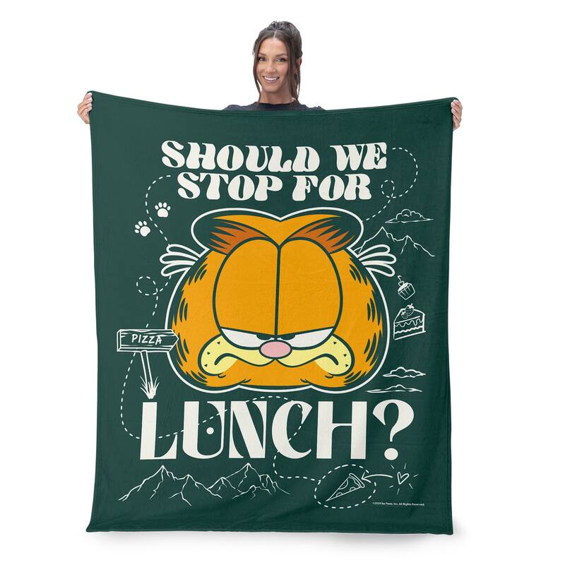 Nickelodeon Garfield Silk Touch Sherpa Throw Blanket