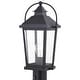 preview thumbnail 1 of 4, Lexington 1 Light Dusk to Dawn Black Outdoor Post Lamp Clear Glass - 7.75-in W x 17.75-in H x 6.5-in D Textured Black - 7.75-in W x 17.75-in H x 6.5-in D
