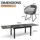 preview thumbnail 15 of 50, 5/7/11-Piece Set Outdoor Aluminum Extendable Patio Dining Set Rectangle Table with Rattan Chairs