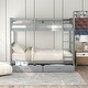 preview thumbnail 67 of 72, Wooden Bunk Bed Frame with Pull Out Storage Drawers, Headboard, Footboard, Ladder, Full-length Guardrail for Kids, Teens