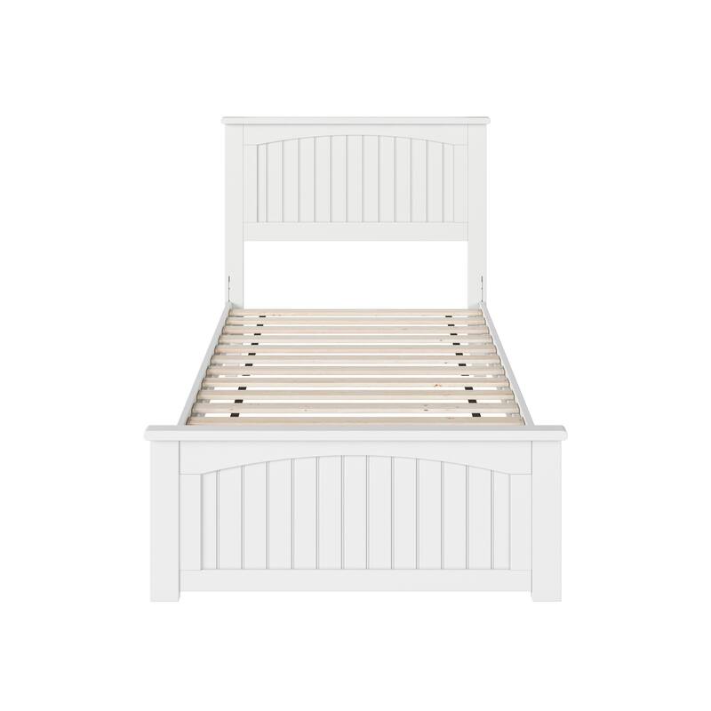 Naples Solid Wood Low Profile Platform Bed with Matching Footboard