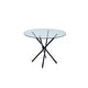 preview thumbnail 1 of 0, Gianni Glass Dining Table Silver