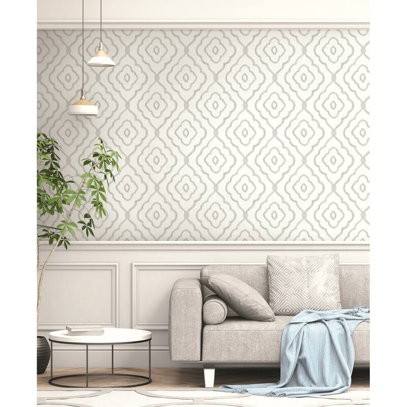 Seabrook Designs Seaside Ogee Unpasted Wallpaper