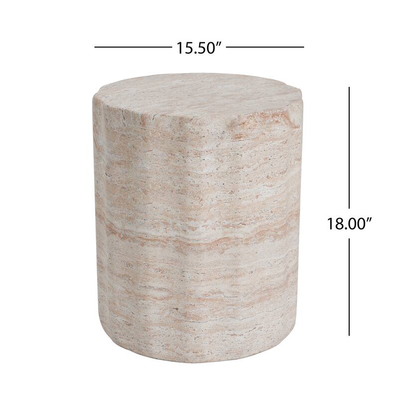 Cambio Outdoor Lightweight Concrete Side Table by Christopher Knight Home