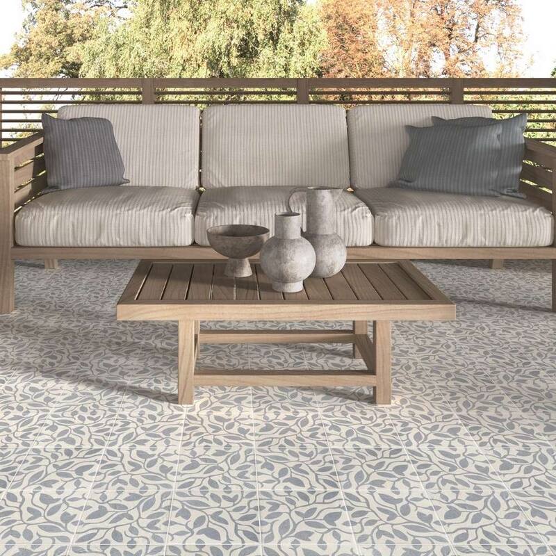 The Tile Life Verity Vine 8x8 Matte Patterned Porcelain Floor & Wall Tile