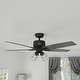 preview thumbnail 1 of 16, Hunter Gatlinburg Ceiling Fan w/ LED Light Kit, Handheld Remote - Transitional- EASY INSTALLATION 52" - Matte Black