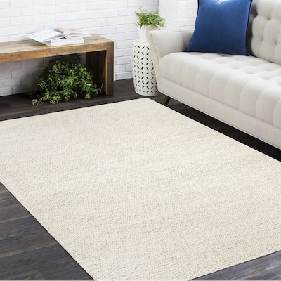 Overton Handmade Modern Contemporary Solid Area Rug