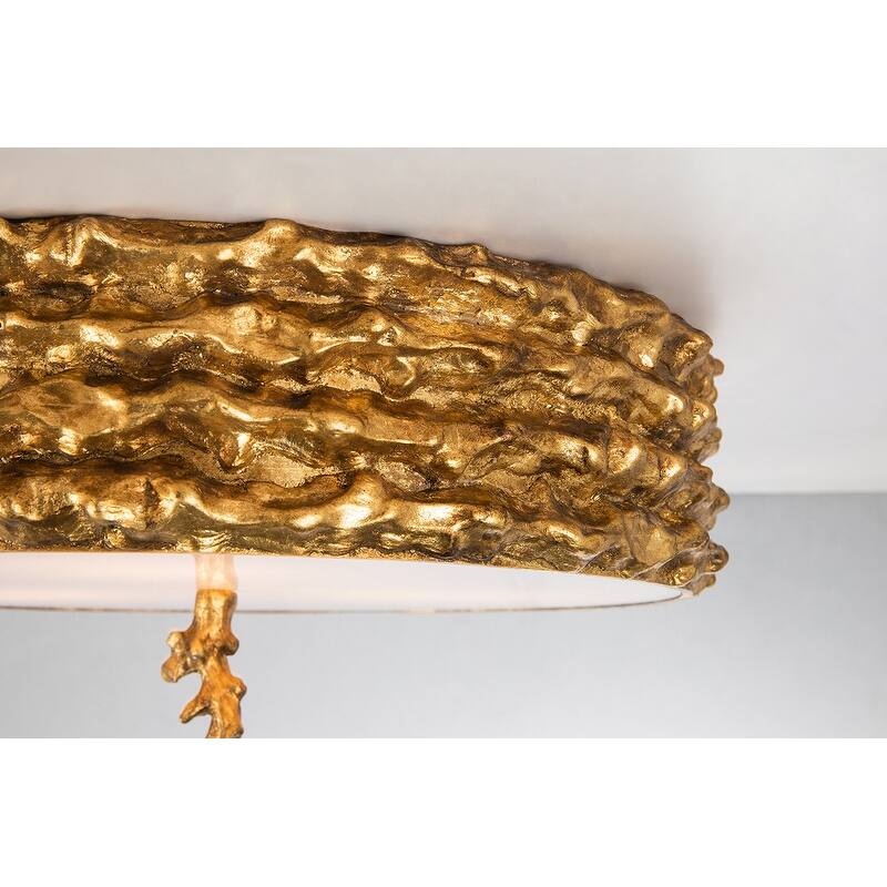 Trellis Gold 3-Light Flush