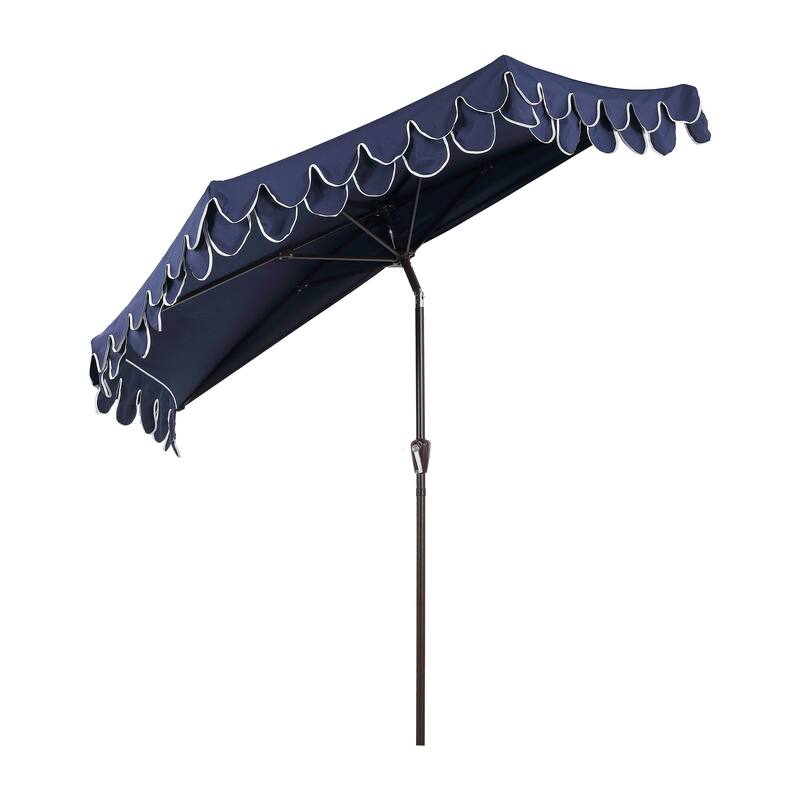 9 ft Market Patio Half Umbrella with Crank, Tilt Button and UV Protection