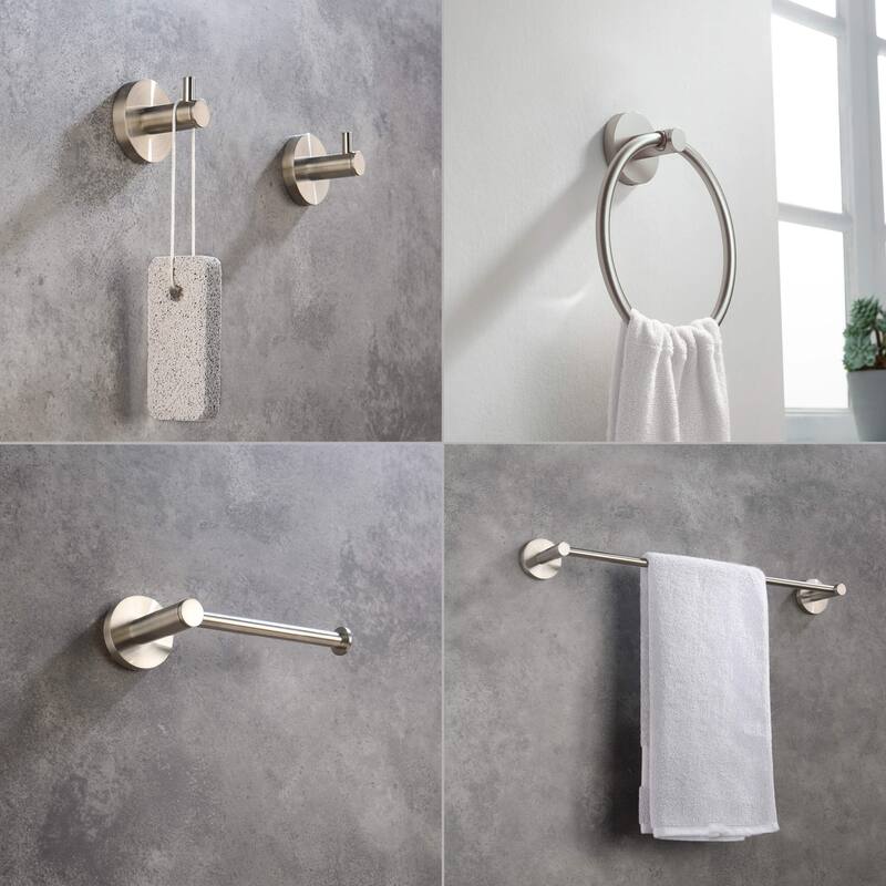 Circular 5-Piece Bathroom Hardware Set