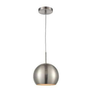 Elk Home Salt Rim Brushed Nickel With Metal Shade 1 Light Pendant