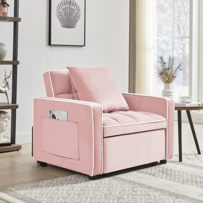 Modern 3-in-1 Sofa Chair Folding Sofa Bed Adjustable Back Into a Sleeper Sofa ,Recliner