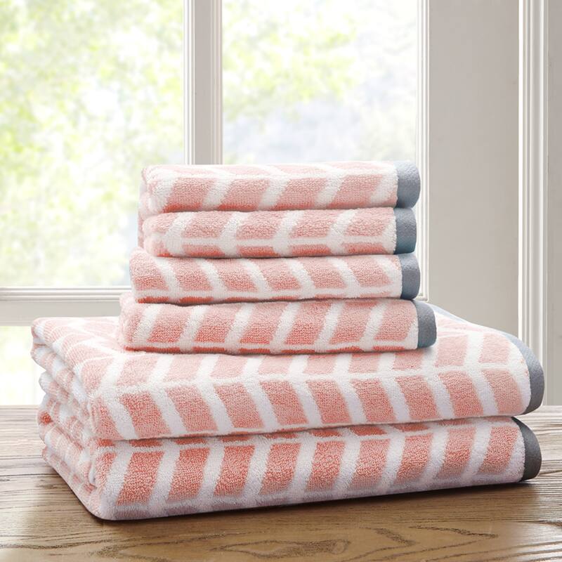 Intelligent Design Laila Cotton Jacquard Bath Towel 6 Piece Set