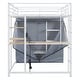 preview thumbnail 14 of 38, Full Size Metal Loft Bed with Built-in Desk, Wardrobe & Power Outlet - 350LB Capacity