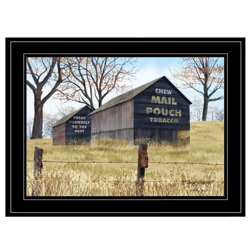 TrendyDecor4U Farmhouse "Treat Yourself" Framed Print Wall Art by Billy Jacobs