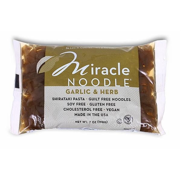 Miracle Noodle Shirataki Pasta - Garlic and Herb Fettuccini - Case of 6 - 7 oz. - 2 Pack