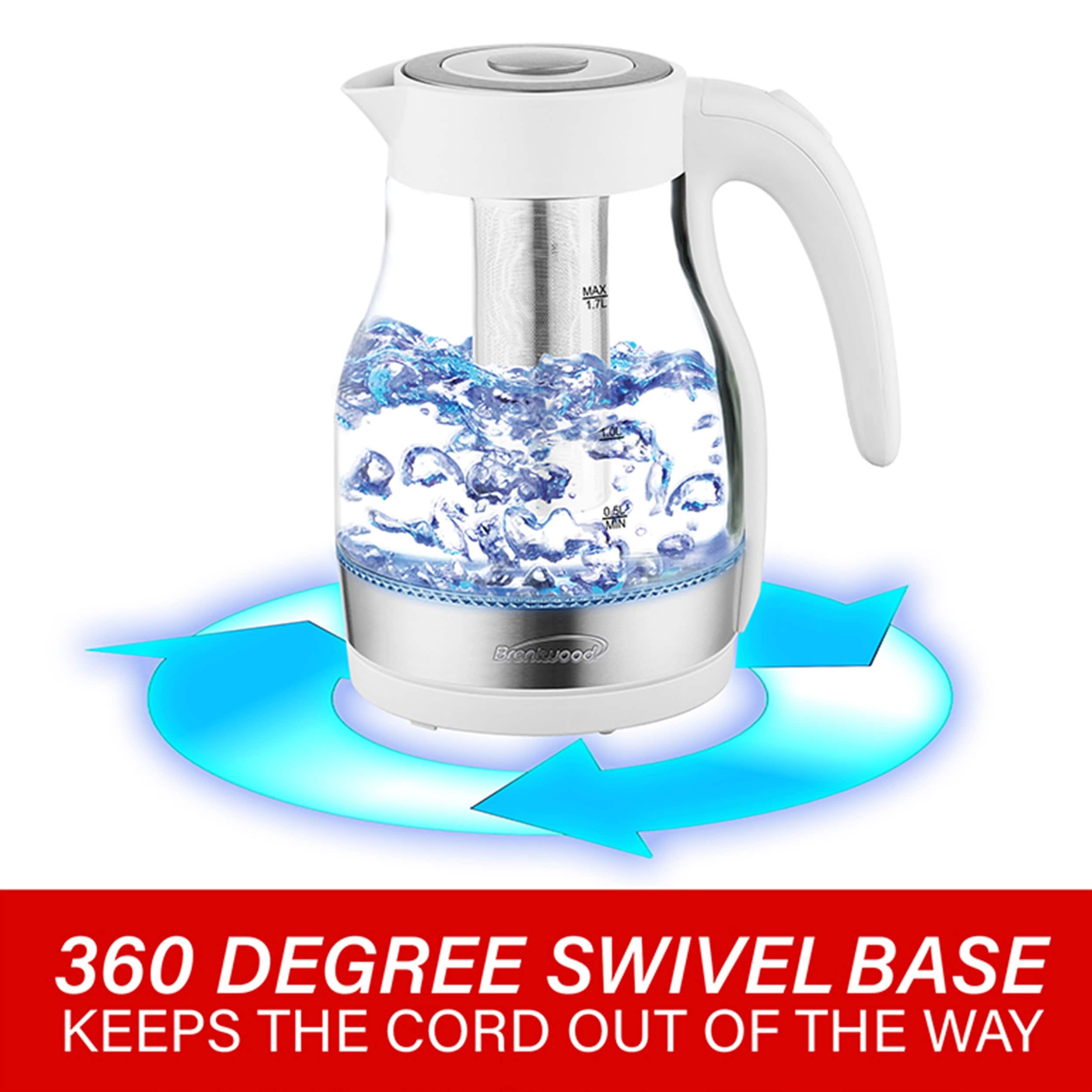 Brentwood tempered store glass tea kettle