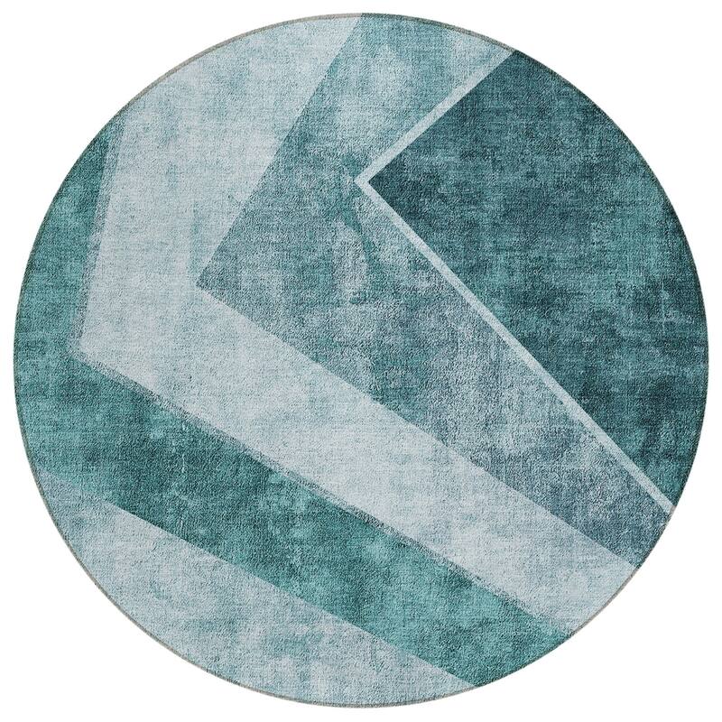 HomeRoots Geometric Transitional Rectangle Outdoor Rug
